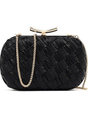 Derimod Kadın Siyah Uzun Zincir Askılı Mini Örgü Portföy Çanta 26PBD271529