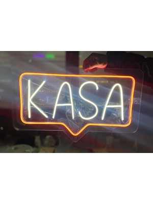 Neon Kasa Yazısı Kafe, Restoran, Playstation, Gaming Cafe. Kasa Tabelası 40CMX25CM