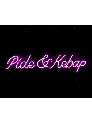 Pide ve Kebap Yazı Neon Tabela (70X20CM)