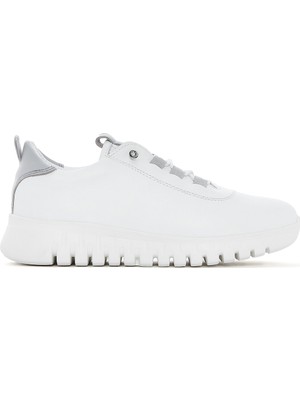 Derimod Kadın Beyaz Bağcıklı Deri Sneaker 26PFD500718