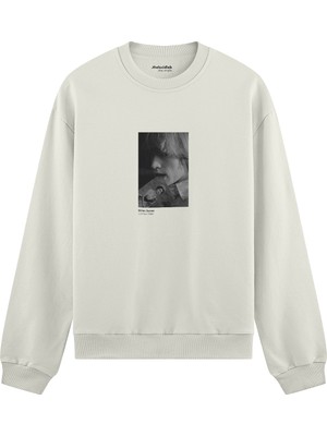 The Lucid Lab Brian Jones London 1966  Oversize Sweatshirt - Beyaz