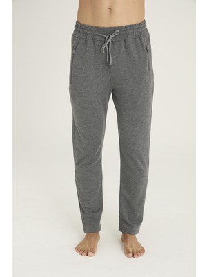 Gd Goldoremi Erkek Standart Fit Pamuklu Rahat Kesim Fermuar Cepli Lastik Bağlamalı Düz Paça Eşofman Altı