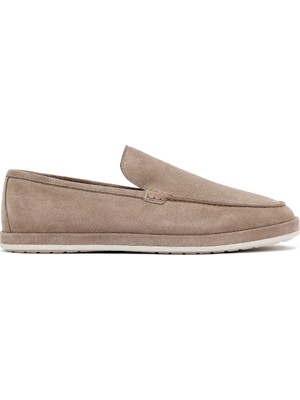 Derimod Erkek Bej Süet Deri Loafer 26SFD612310