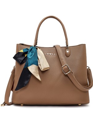 Derimod Kadın Vizon Uzun Askılı Aksesuarlı Kol Çantası 26PBD262918