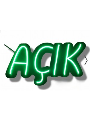 Neon Açık Yazısı 40X30CM Açık LED