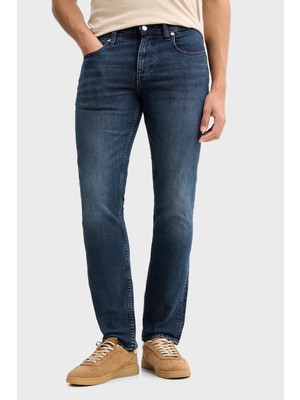 Tommy Jeans Pamuklu Slim Fit Nomal Bel Jeans Erkek Kot Pantolon DM0DM22587 1bk