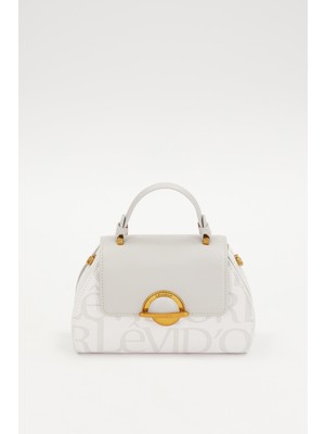 Premium Beyaz Halka Detay El Çantası