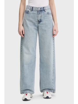 Tommy Hilfiger Pamuklu Wide Leg Fit Yüksek Bel Jeans Bayan Kot Pantolon WW0WW48519 1AA