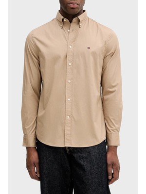 Tommy Hilfiger % 100 Pamuk Regular Fit Uzun Kollu Gömlek Erkek Gömlek MW0MW37550 Afe