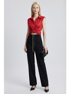 Rays 251166 Sıfır Kol Bağlamalı Gömlek Kırmızı