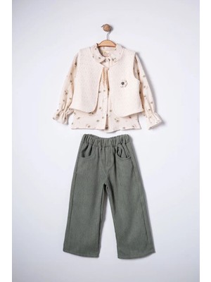 Joy Kids Bolerolu Müslin Gömlekli 3'lü Takım (6-24 Ay) (3-6 Yaş)
