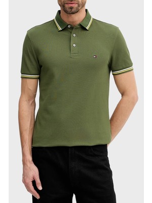 Tommy Hilfiger Pamuklu Slim Fit Düğmeli Polo Yaka T Shirt Erkek Polo Yaka T Shirt MW0MW39993 L01