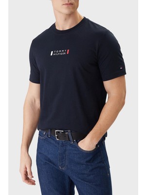 Tommy Hilfiger Pamuklu Regular Fit Bisiklet Yaka  T Shirt Erkek T Shirt MW0MW41453 Dw5