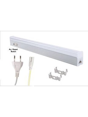 Noas LED Floresan Bant Armatür Aydınlatma 30 cm Beyaz Fişli