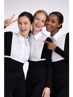 Mirach 3’lü Ekonomik Paket Gömlek Yakası Kazak Içine Dekolte Kapatıcı Içlik Yaka Kolsuz