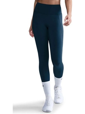 Nike Dri Fit Universa Hr 7/8 Tight Yüksel Bel Sıkılaştırıcı Kadın Antreman Taytı Petrol Yeşili