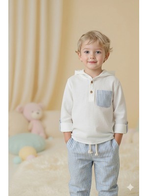 Cattackids Erkek Çocuk Kargo Cepli Gömlek Pantolon Takımı 2-5 Yaş