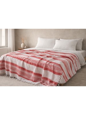 Orbit Çift Kişilik Pike 180X220 cm Çizgili Çok Renkli – %70 Pamuk %30 Polyester –  Dört Mevsim Kullanım – Türkiye Üretim Tek Parça Pike