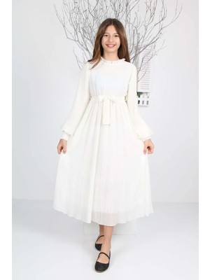 Wild Flower Kız Çocuk Abiye Kız Inci Taşlı Tüllü Kız Abiye AK2229