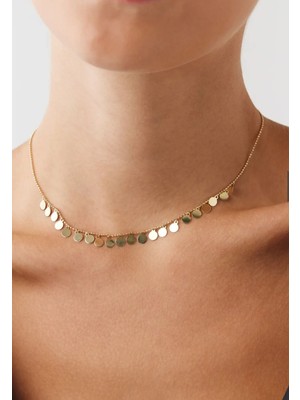 By Milo Jewellery 14 Ayar Altın Luna Choker Kolye