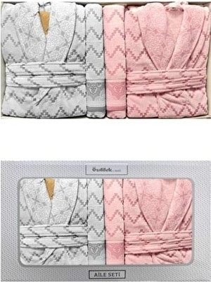 Özdilek Bornoz Takımı Juliette Happy Set Aile Seti 4 Parça