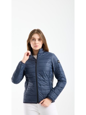 G-FOX Kadın Mevsimlik Hafif Kapitone Dik Yaka Mont 8915