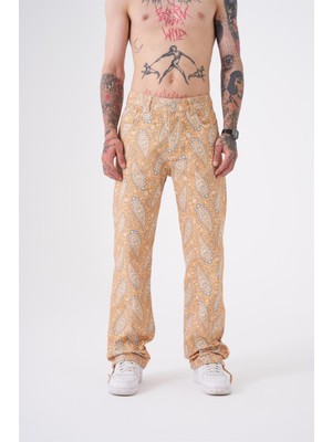 Machinist Baggy Baskılı Jean Pantolon Desert