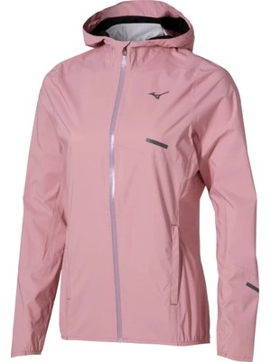 Mizuno Waterproof 20K Hooded Jacket Kadın Yağmurluk Pembe