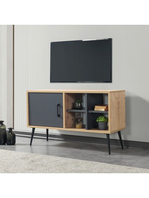 EVMO Home 3109 Şile Tv Ünite 100 cm Antrasit -Safir