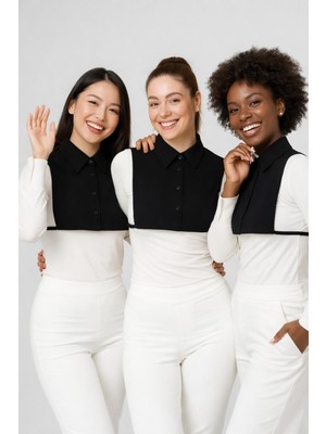 Mirach 3’lü Ekonomik Paket Gömlek Yakası Kazak Içine Dekolte Kapatıcı Içlik Yaka Kolsuz