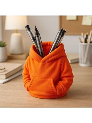 Basart Hoodie Tasarımlı Dekoratif Kalemlik | Ofis & Çalışma Masası Organizer