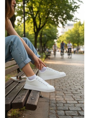 Enoch Sade Düz Taban Ortopedik Casual Sneaker