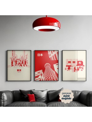 Persona Istanbul "tokyo Red Chronicles" - Şehir, Yaşam ve Mimari 3'lü Poster Seti (Çerçevesiz)