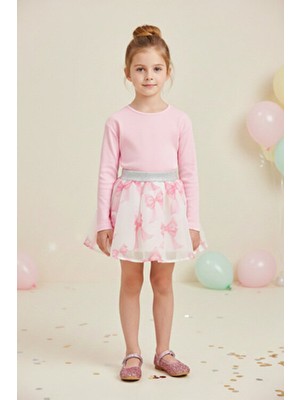 Le Mabelle Pembe Uzun Kollu Penye Basic Çocuk Tişört