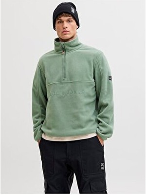 Jack & Jones Jjalpes Half Zıp Fleece Jacket AW25 Laurel Wreath