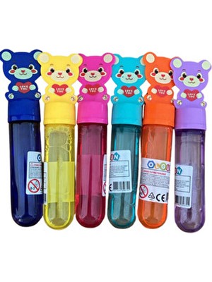 Ayıcık Köpük Baloncuk Üflemeli Köpük Baloncuk Bubbles Köpük Oyuncak Üflemeli Köpük Baloncuk 6'lı