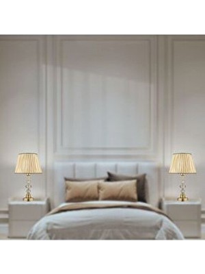 Apliqa (2 Adet) Arven Gold Kristal Abajur