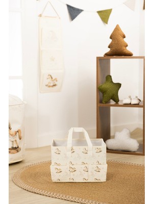 Koza Home Tidy Kids Atlı Karınca Desenli Poplin Bebek Bakım Çantası (30X20CM) 6019