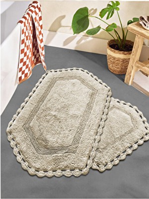 Chilai Home Exgena Bej 2li %100 Pamuklu Banyo Paspas Seti