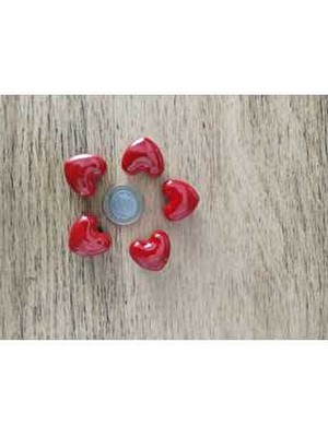 Home 10'lu Kalp Şeklinde Magnet Seti – Fotoğraf ve Not Tutucu, Buzdolabı Süsü, Dekoratif Magnet