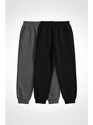 Perendi Unisex Çocuk Jogger Eşofman Altı 2’li Set Pamuklu Malzeme ile Rahat ve Şık Günlük Stil