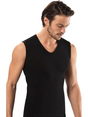 Erdem Erkek V Yaka Sıfır Kollu Pamuklu 6'lı Paket Atlet 1118
