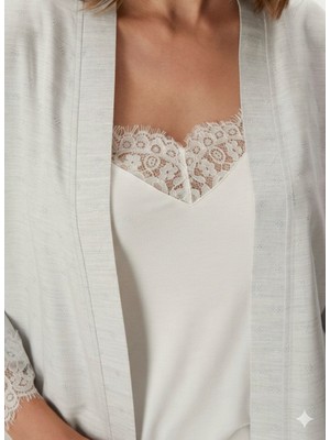 Godewo Kadın Sabahlık Atletli Pijama Takımı