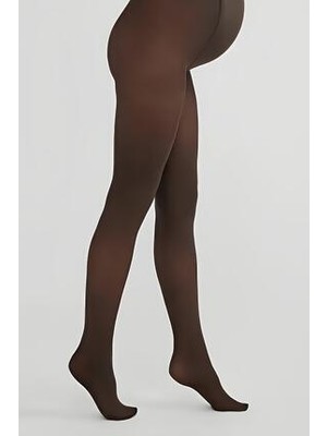 Penti Kadın Kestane Kahverengi Hamile 40 Denye Orta Kalın Opak Külotlu Çorap