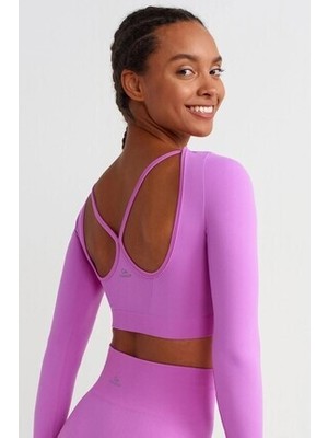 COMEUP Kendinden Bralı Pedli Crop Orkide Pembe