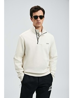 Lufian 112030185 Wonder Erkek Sweatshirt Beyaz