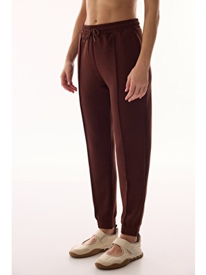 Penti Kahverengi Silky Touch Yüksek Bel Lastikli Paça Jogger