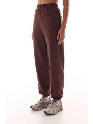 Penti Kadın Yüksek Bel Kahverengi Pamuklu Jogger Dikiş Detaylı Normal Sezon Ürünü