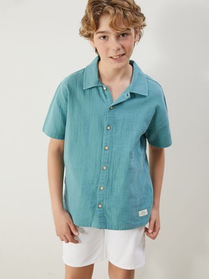 Lc Waikiki Yeni Sezon Basic Kısa Kollu Erkek Çocuk Gömlek