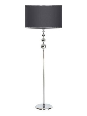 Epifanio Krom Kaplama Üçlü Küre Düz Tekli Metal Ayak Lambader